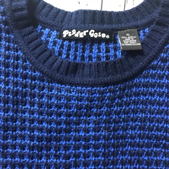 Planet Gold Navy and blue sweater - Juniors XL - Picture 2 of 5